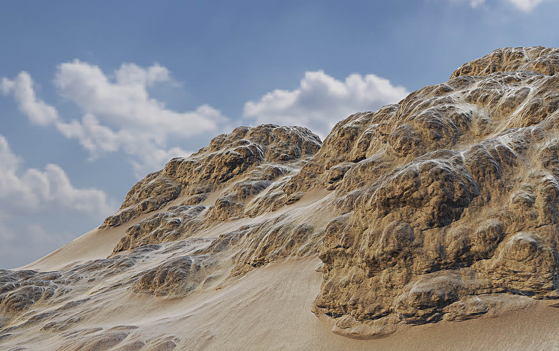 Terrain after erosion simulation