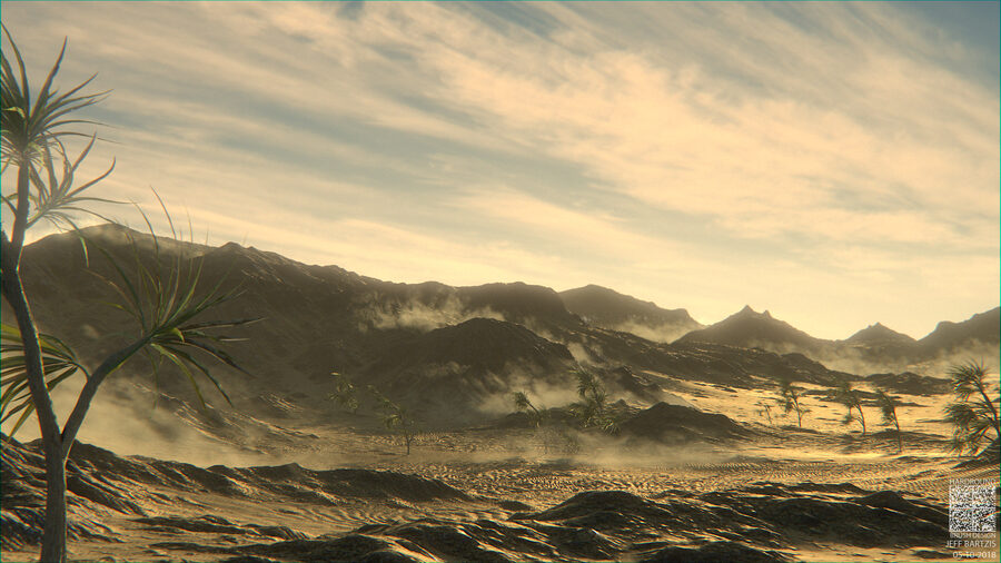 Terrain rendered by Jeff Bartzis