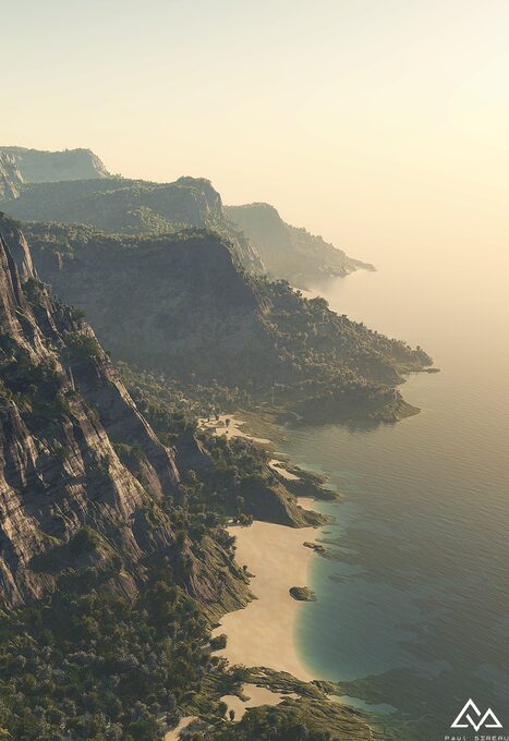 Terrain rendered by Paul Sireau